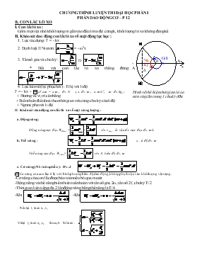 Giáo án Ôn tập vật lý 12 Chương trình luyện thi đại học phần I Phần dao động cơ